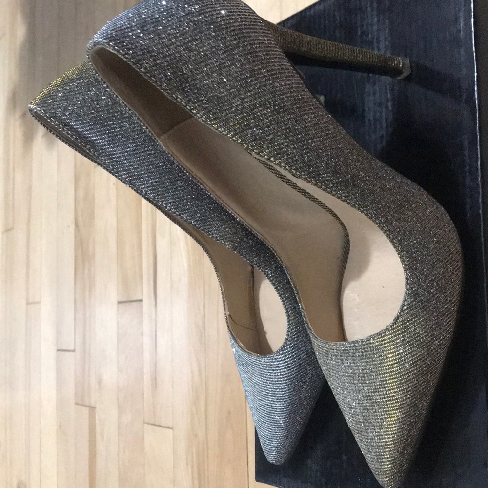 Silver gold shoes